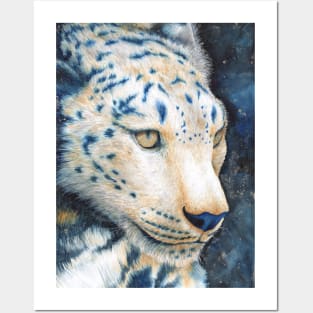 Cosmic Snow Leopard Posters and Art